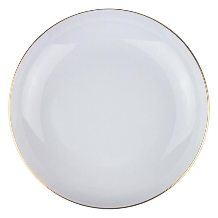 بشقاب خورش خوری چینی لورین مدل گود 21 خط طلا دیپلمات بسته 6 عددی